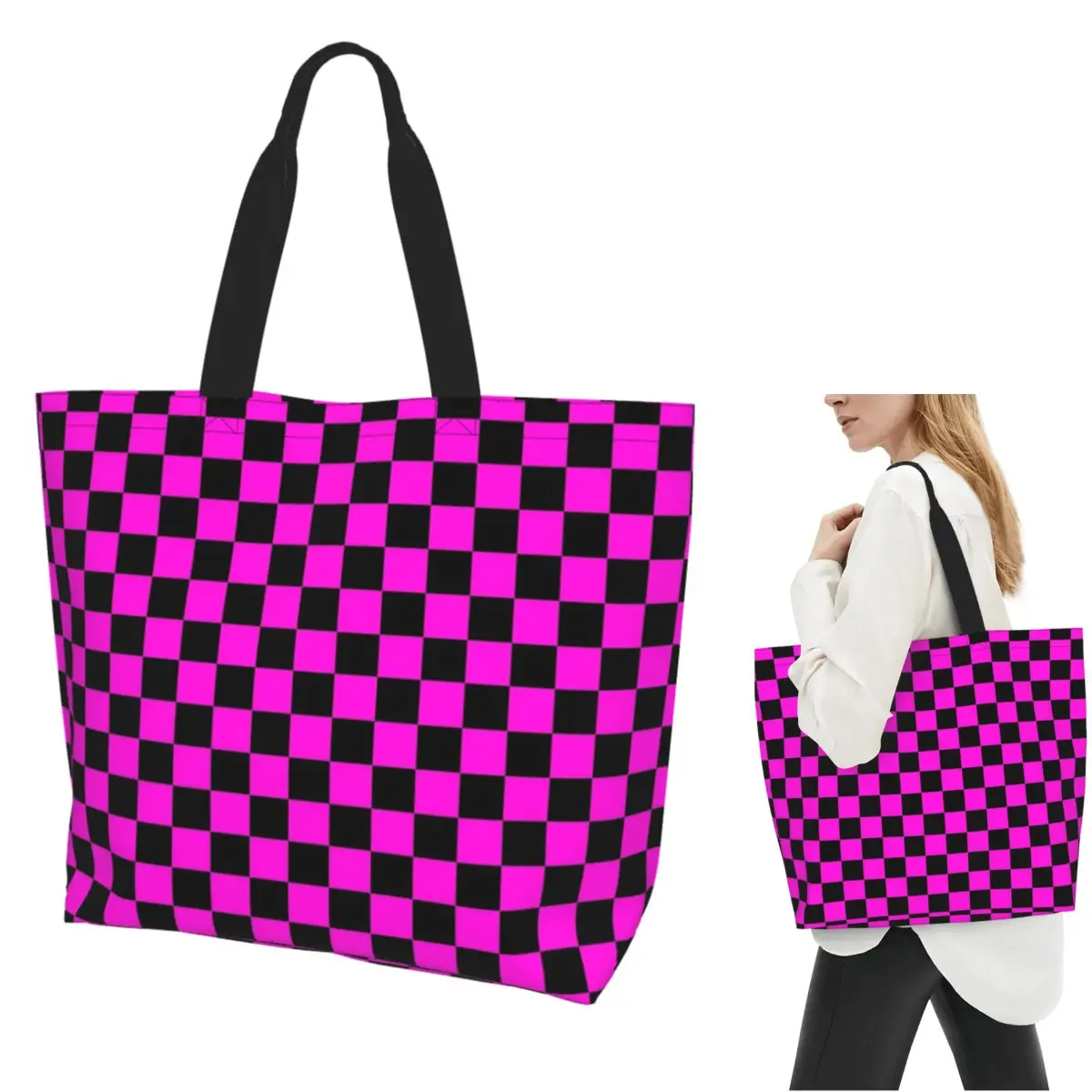 

Missing Texture Shopping Tote Bag Canvas Large Capacity Shoulder Bags Shopper Grocery Handbag for Women