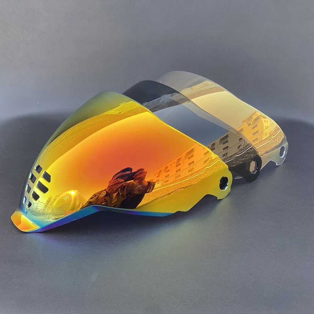 خوذة دراجة نارية شفافة مقاومة للأشعة فوق البنفسجية عدسة PC دخان داكن بديل لواقي الشمس لطائرات ICON #4