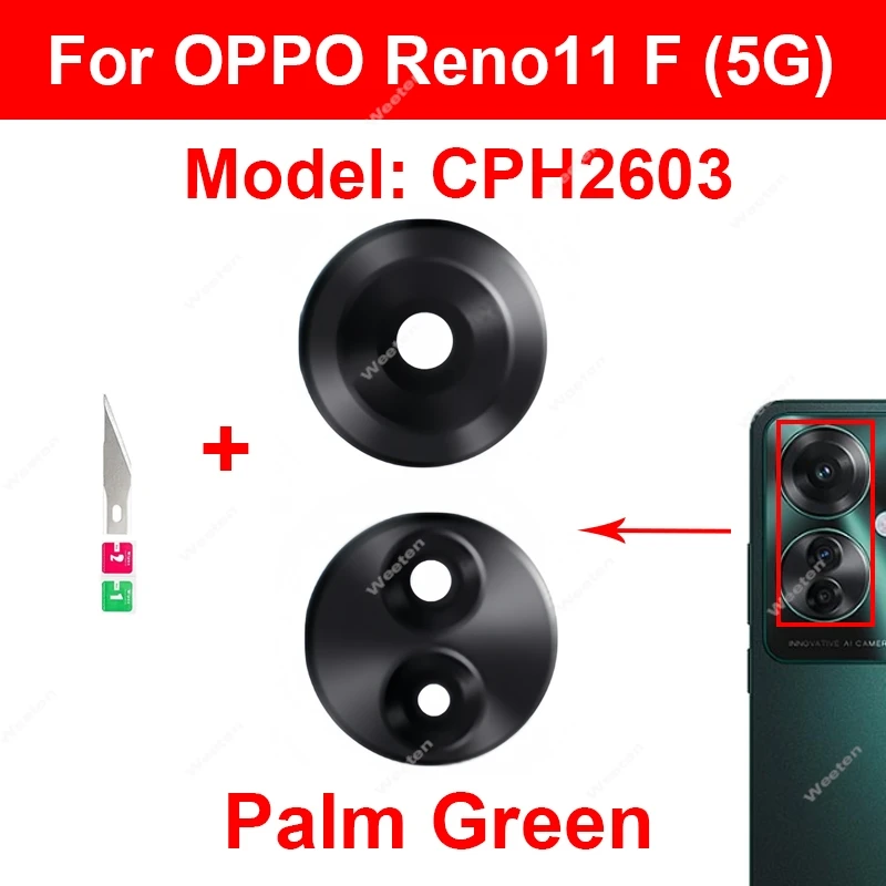 Rear Camera Lens Glass For OPPO Reno 11 12 F Reno11 Reno12 Pro 4G 5G Back Lens Glass With Adhesive Sticker Replacement Parts