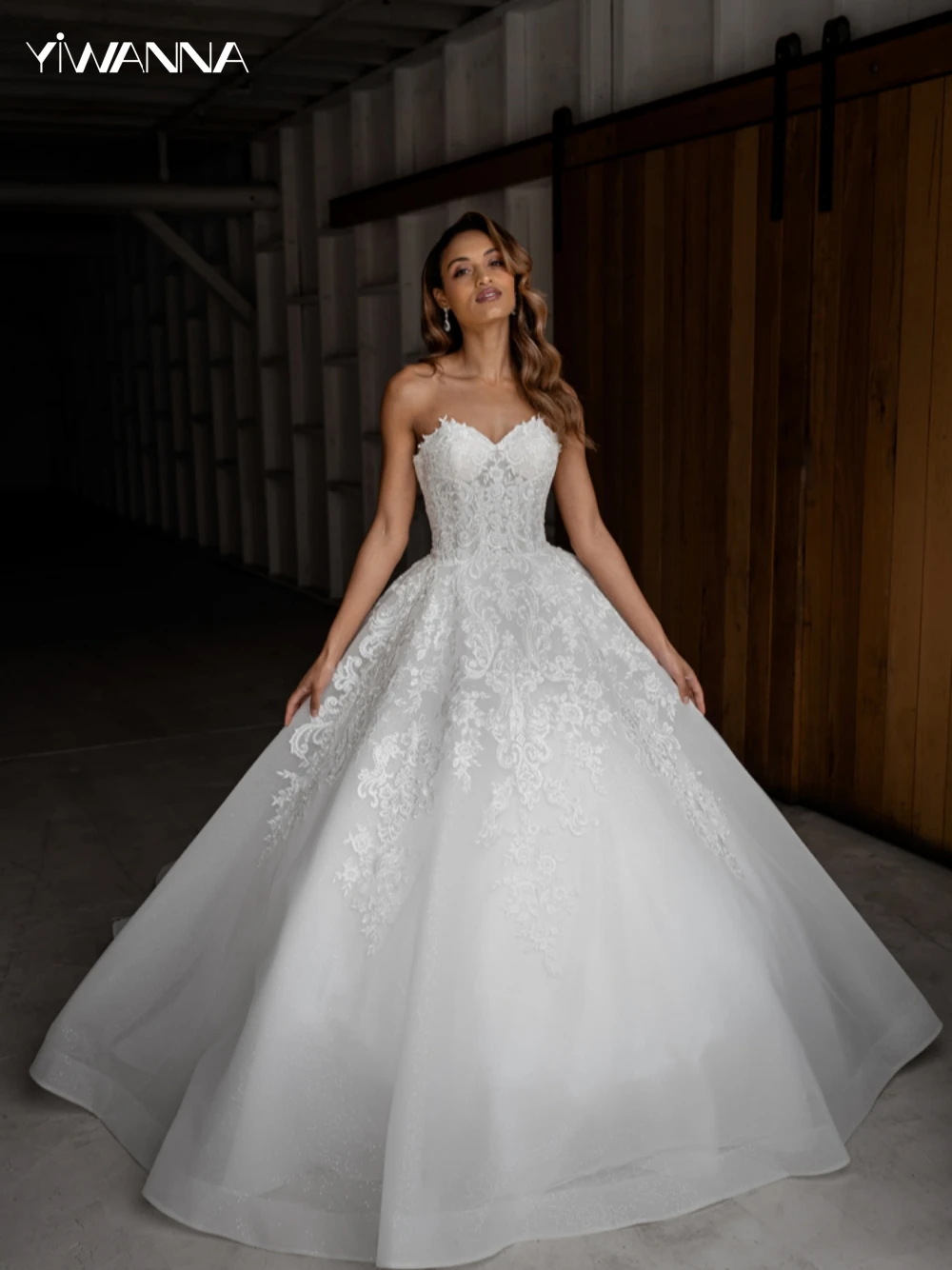 Vestido De novia romántico con cuello Corazón, traje De lentejuelas con apliques clásicos para novia, vestido De baile blanco, vestido De novia largo