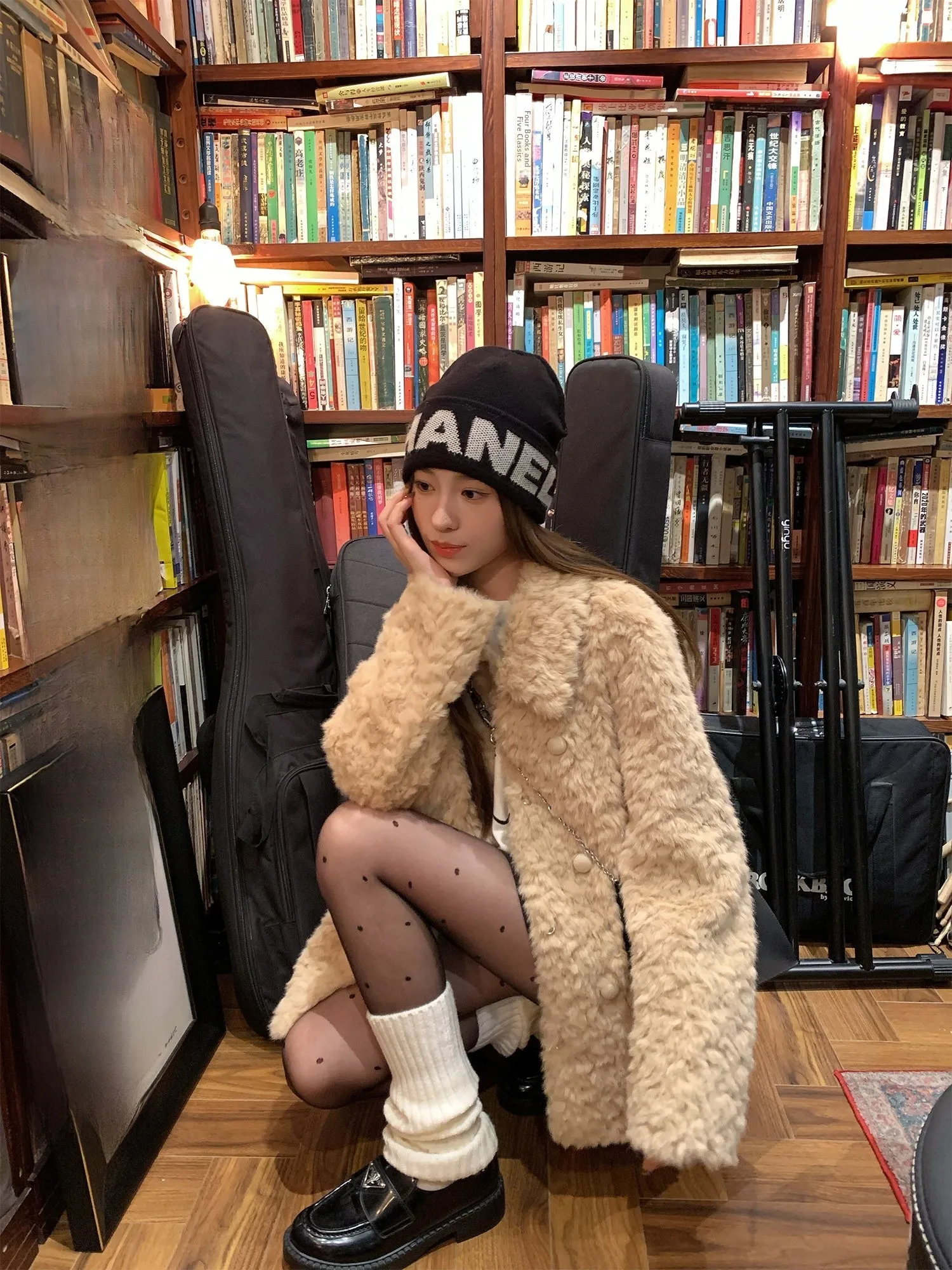 

Женское зимнее пальто Hhyii в корейском стиле, из искусственного меха, экологичное, универсальное, свободного кроя, для повседневной носки