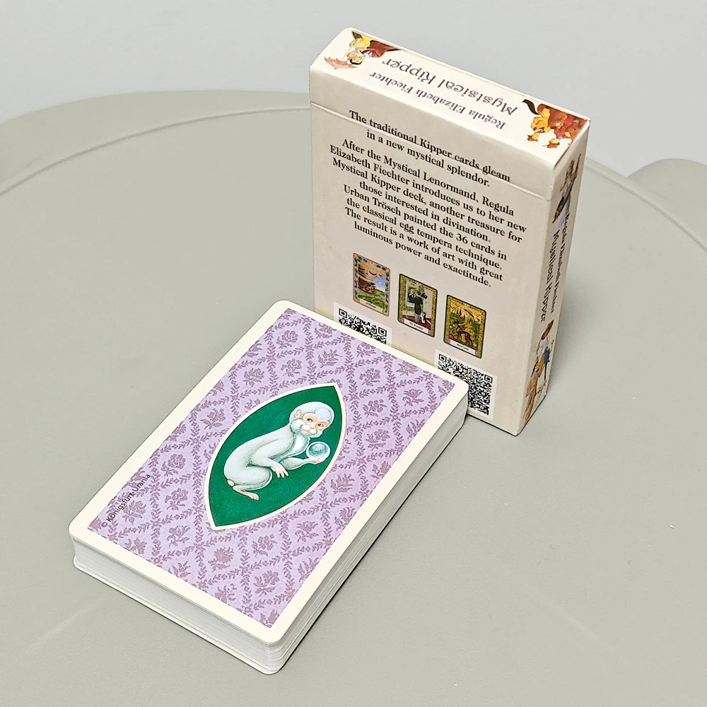 Mystical Kipper Deck 9*6cm German System of Fortune Telling 36 Pcs Oracle Cards with Keywords
