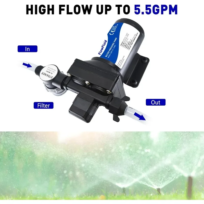 diafragma  refuerzo  presión de agua, dispositivo transferenciae agua con enchufe,for  4 cámaras, 70PSI, 5gpm, 110V CA