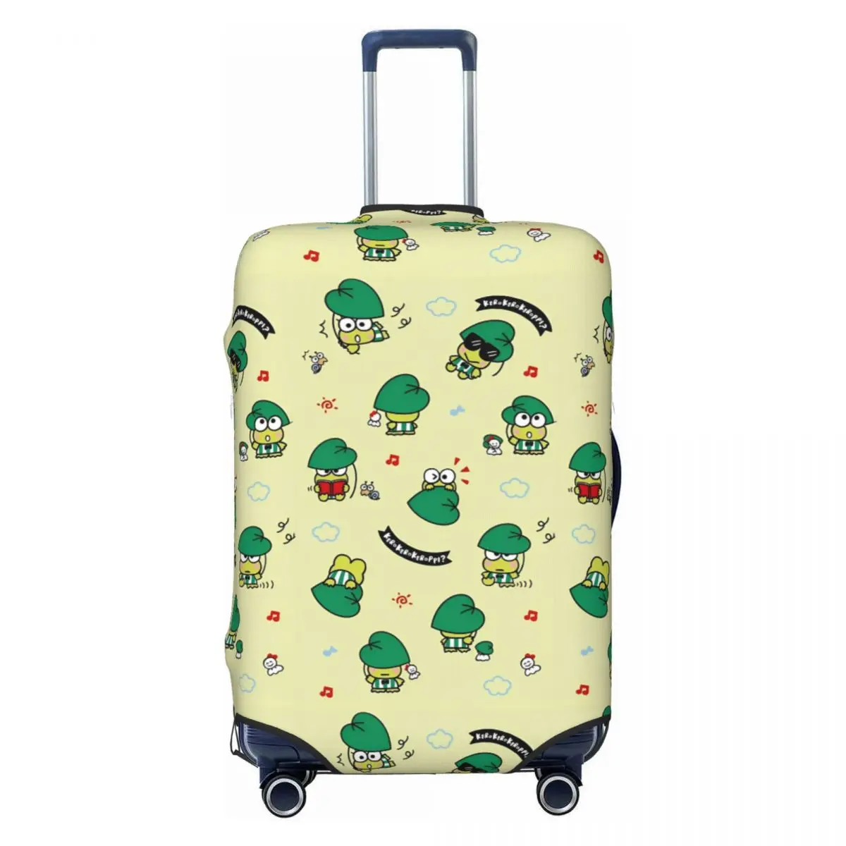 

Keroppi Anime Frog Cartoon Cute Suitcase Cover Vacation Practical Luggage Accesories Cruise Trip Protection
