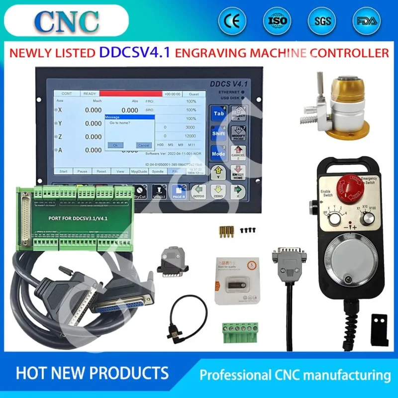 DDCSV4.1 CNC motion system kit 3axis 4axis engraving machine controller Z-axis probe 500K pulse support servo spindle