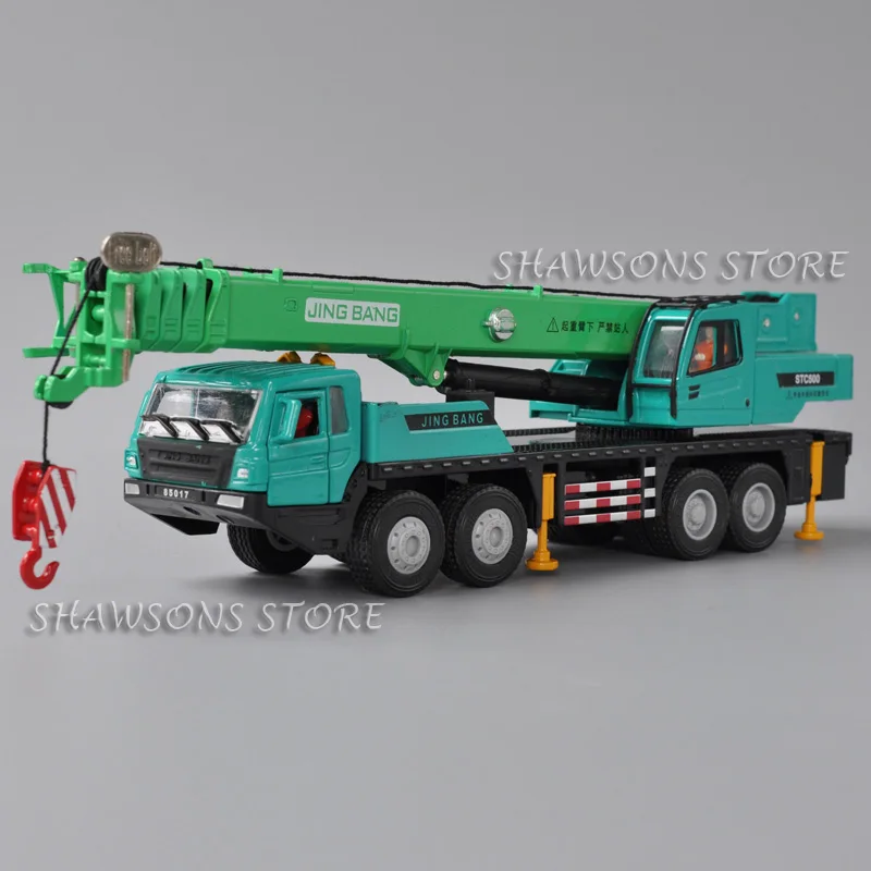 1:50 Diecast Metal Construction Vehicle Model Toy Heavy Crane Truck Super Stretch Arm Miniature Replica