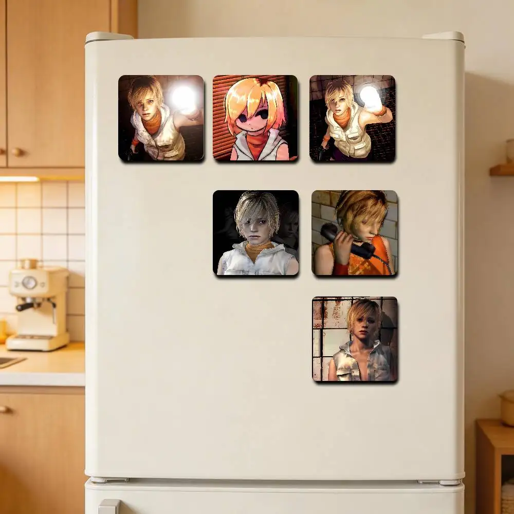 H-Heather Mason S-Silent Hill 3 Cute Cartoon Anime Refrigerator Magnets Soft Magnetic Heat Transfer Refrigerator Magnets Gift