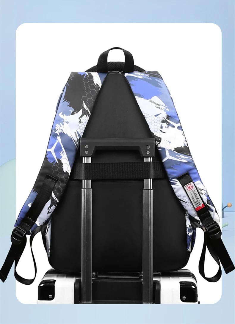 2pcs Football Printing Cool Backpacks With Chest Bag Capacity Rucksack Girl Boys Simple Shoulder Bags High School Schoolbags