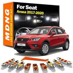 MDNG 13Pcs Canbus Car Accessories For Seat Arona 2017 2018 2019 2020 LED Interior Map Footwell Dome Sun Visor Light Bulb Kit