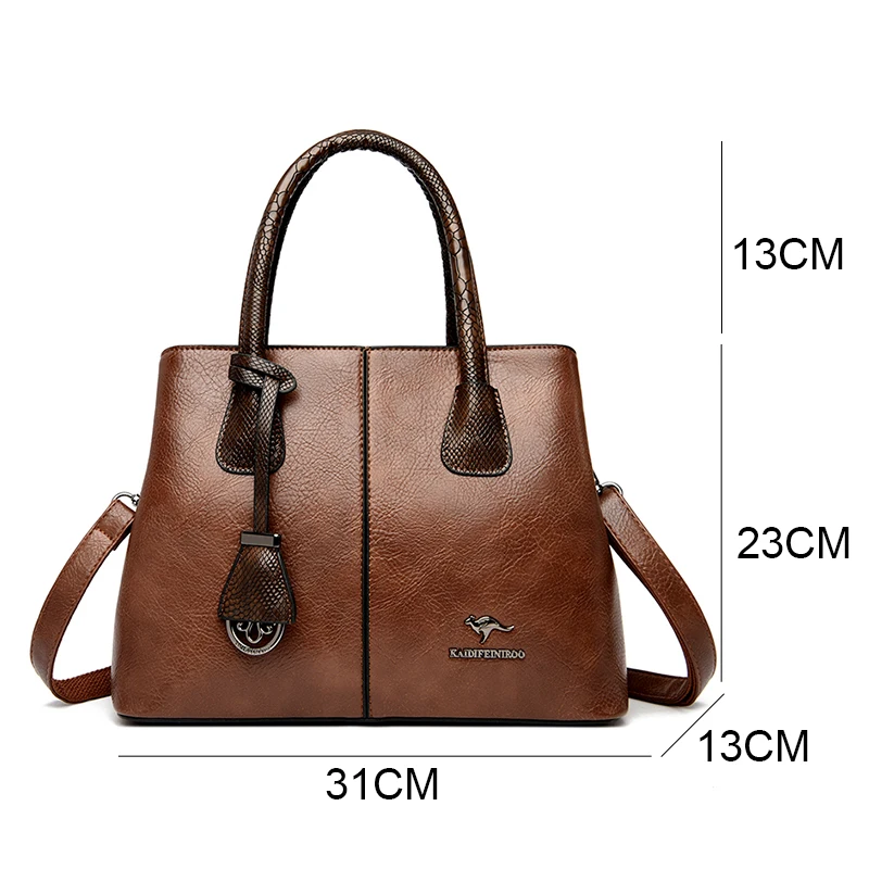 3 layers Large capacity Womens Bag Casual Tote Bag Leather Shoulder Bags Luxury Handbags Women Bags Designer Women Crossbody bag