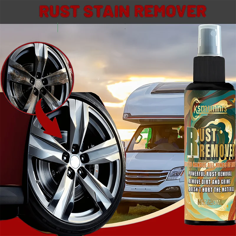 

Спрей для удаления ржавчины на колесах автофургона для чистки мотоциклов с губкой, гаражом, мастерской, строительными местами — простой нанесение спрея, автомобиль