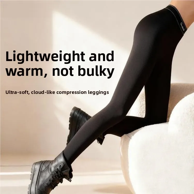 

Теплые женские брюки-кюлоты Cloud-Like Fce с подкладкой, утолщенные, из девяти частей, для базового слоя, повседневные, черные, осенне-зимние, новые