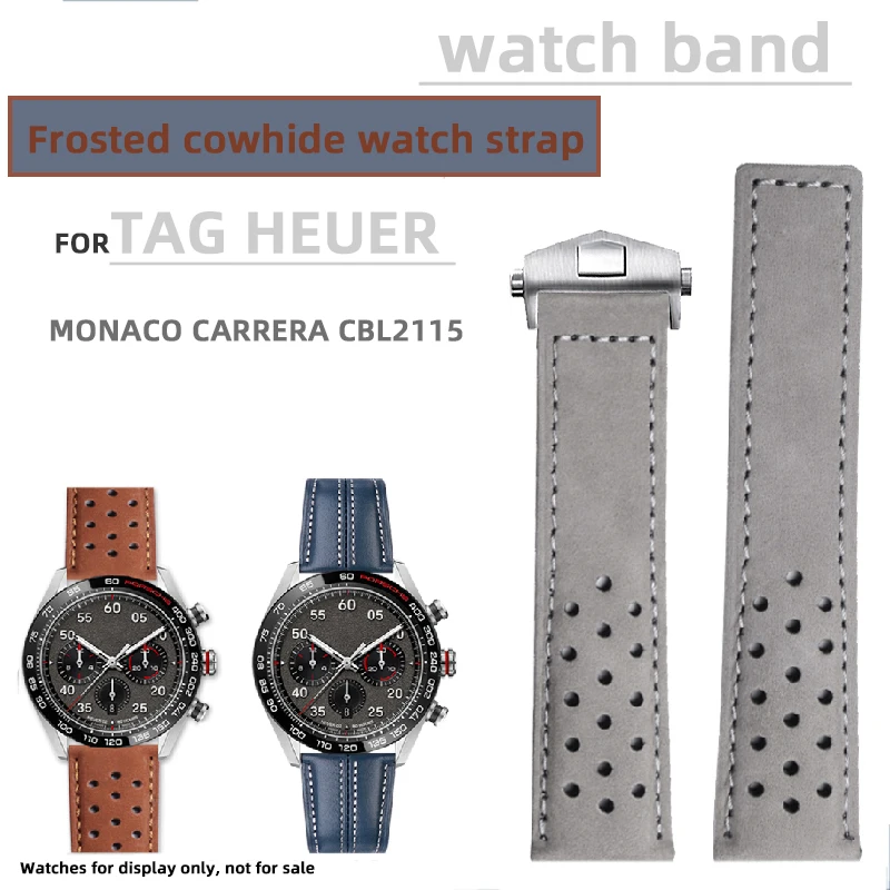 

New mate leather watch strap for TAG HEUER Carrera Monaco Inheritance 6 CAW211M 211P CAW211R 211T watch belt bracelet men's 22mm