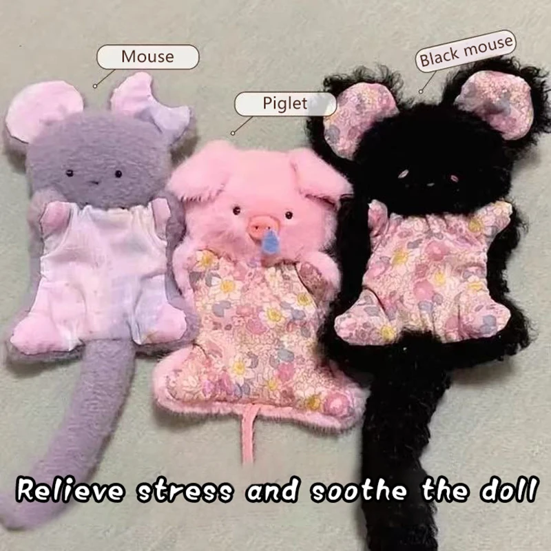 Cartoon Animal Doll Desktop Plush Toy Super Cute Mouse Bean Bag Wrist Pad Comfort Soft Plush Toy Stress Relief Doll Gift