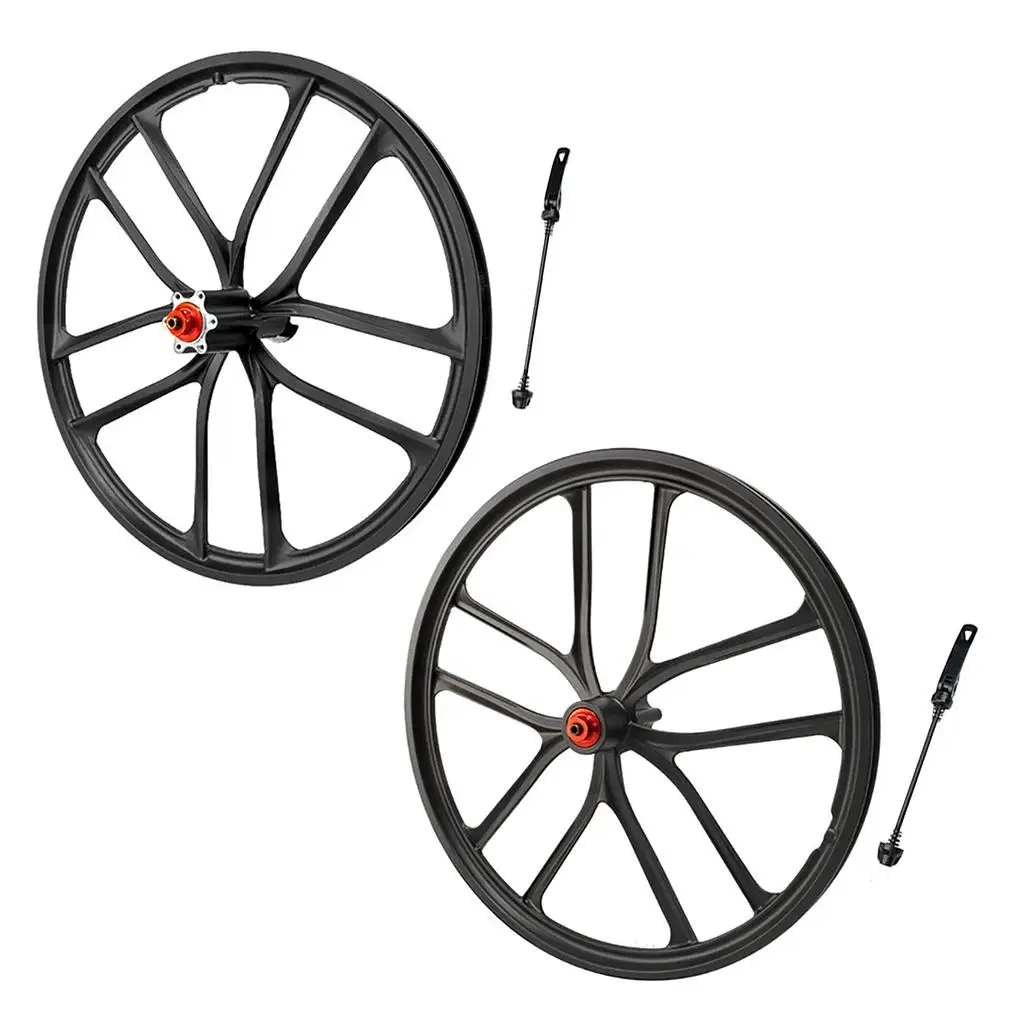 20\'\' Folding Bike Wheelset MTB Bicycle Disc Brake Front/Rear Wheel Cassette