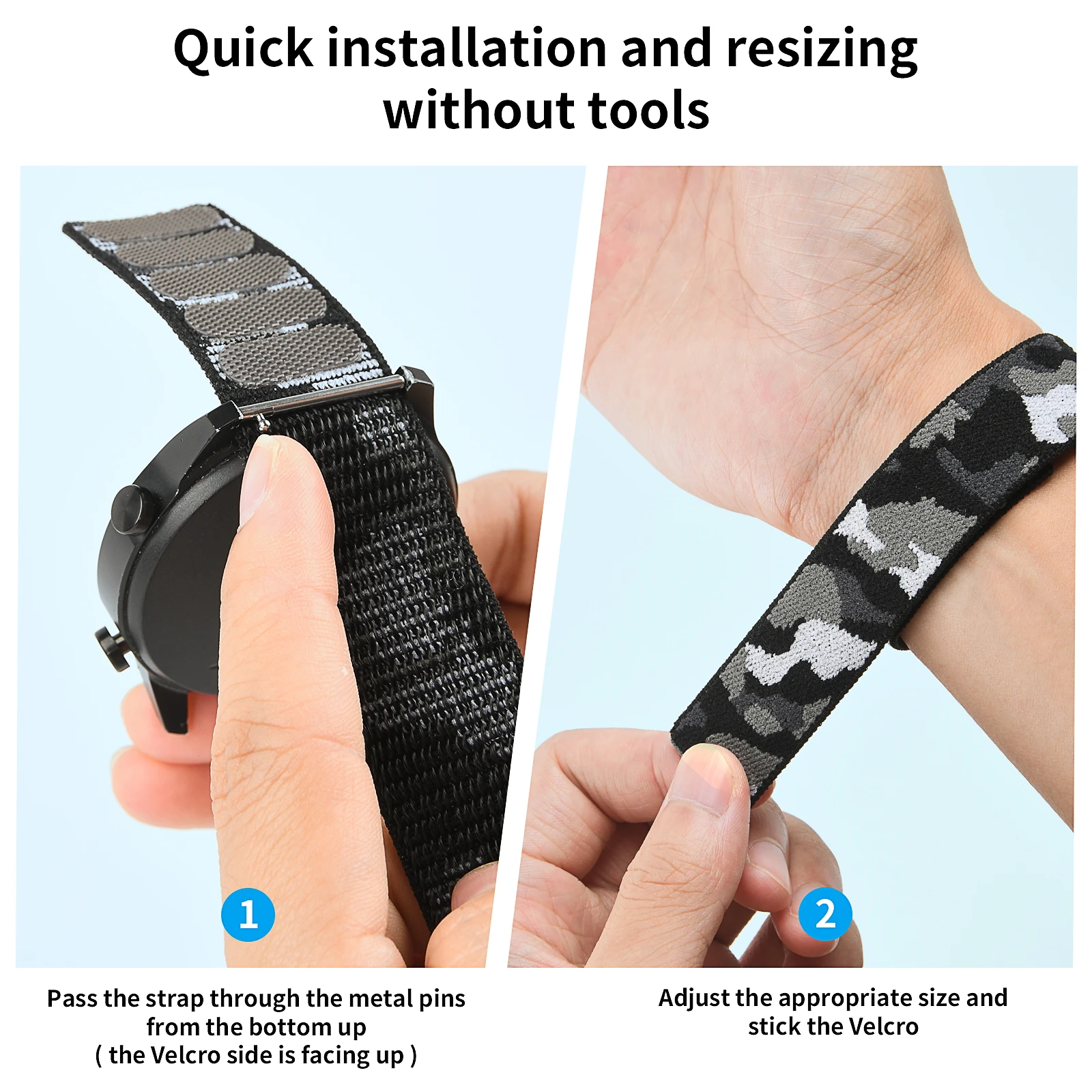 Hook Loop Nylon Band For Garmin Fenix 7X 6 6X Pro 5 5X Plus Epix 26mm 22mm Smart Watch Bracelet Fenix 7 Strap Wristbands Correa