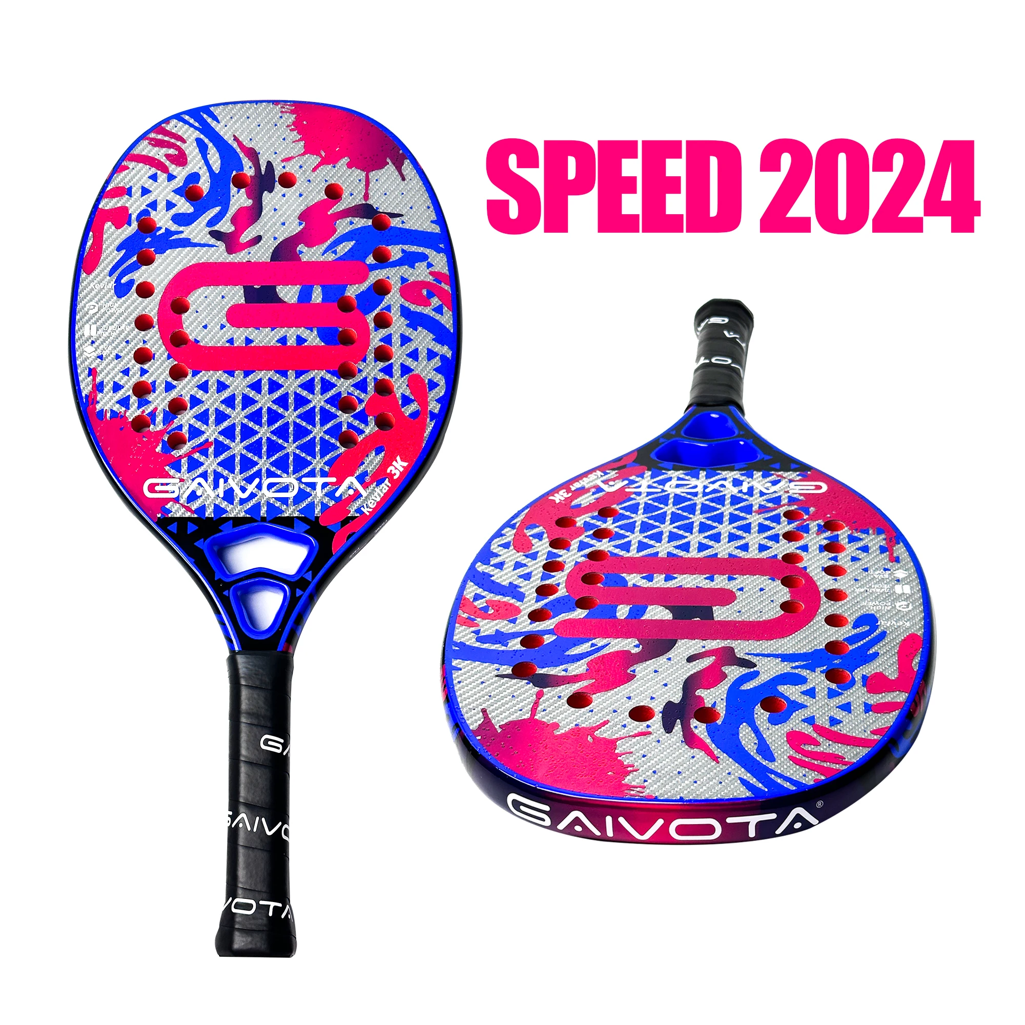 Experience Precision and Power with Gaivota 2024 Speed Attack Beach Tennis Red EVA Racket