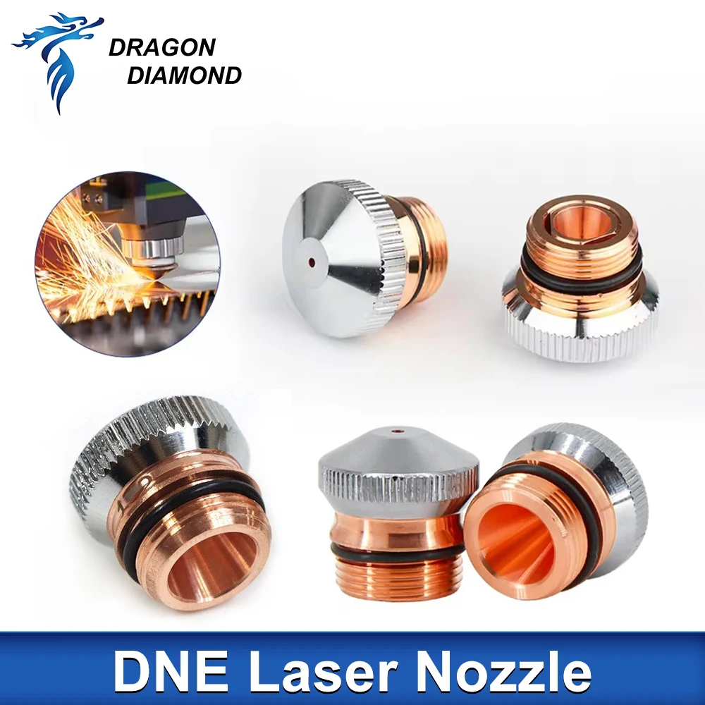 DNE Series Laser Nozzles Type B Dia.15/17mm Single Double Chrome Layer Caliber 1.0-4.0 for Fiber Laser Cutting Head
