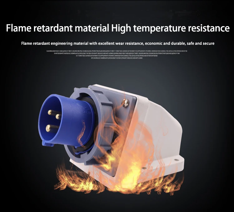 IP67 Waterproof Industrial Apparatus Reverse Plug 16A 32A 3Pole 4Pole 5Pin Wall Mount Plug Panel Mount Plug Connector 220 380V