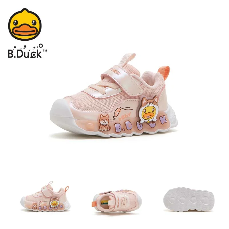 B.Duck Children's Shoes for Boys and Girls Toddler Shoes Light-up Shoes Autumn Baby Shoes Children's Light-emitting Shoes