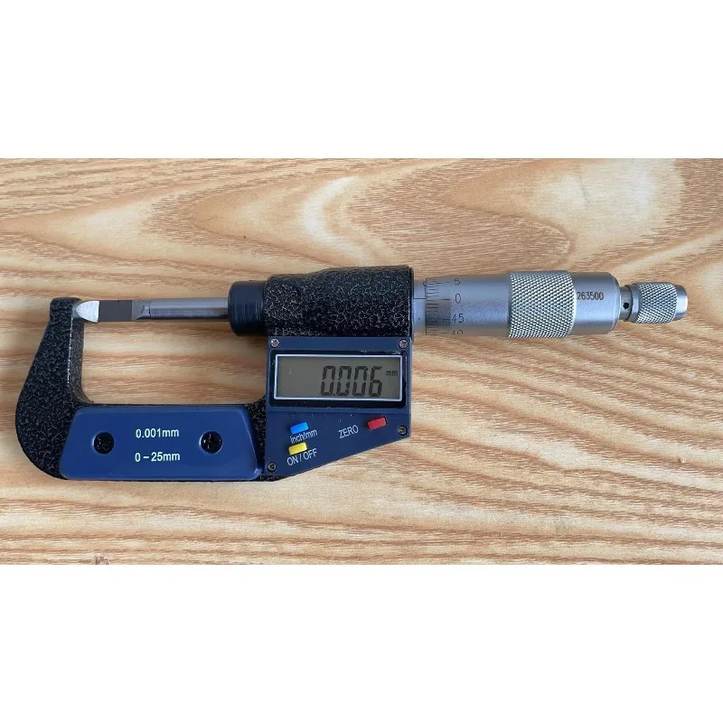 Image of Elektronisches Messmikrometer mit digitaler Anzeige, Klingenmikrometer mit digitaler Anzeige 0-25mm * 0,001 Dicke 0,4 0,7