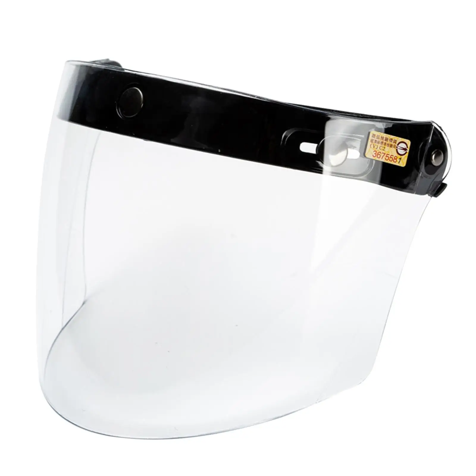 Motorcycle Helmet Flip Up Visor 3 Snap Clear Bubble Lens Protection for Open Face Riding Universal