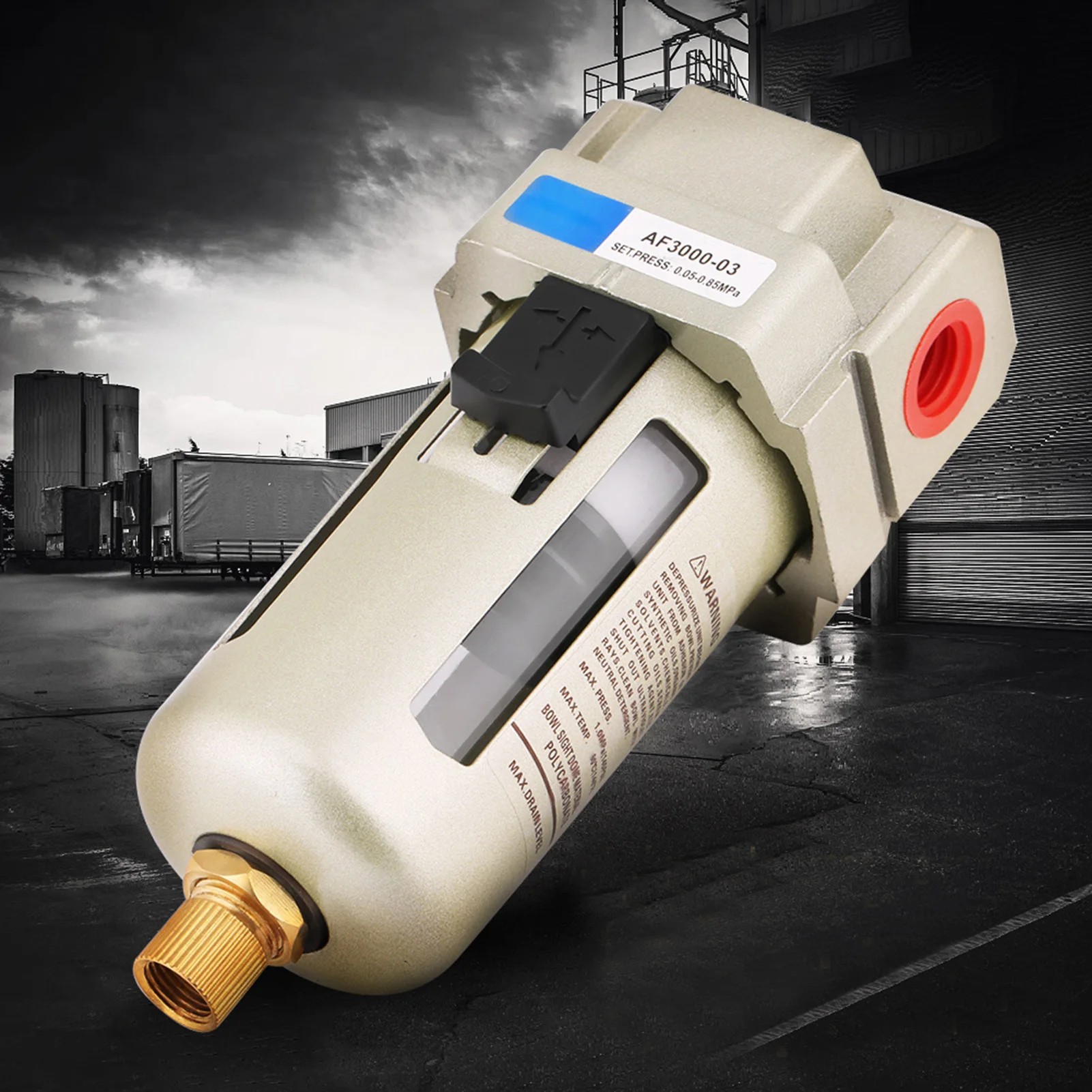 AF3000-03 G3/8'' Compressed Air Compressor In Line Moisture Water Filter AF3000-03 Filter Compressor Moisture Water Filter