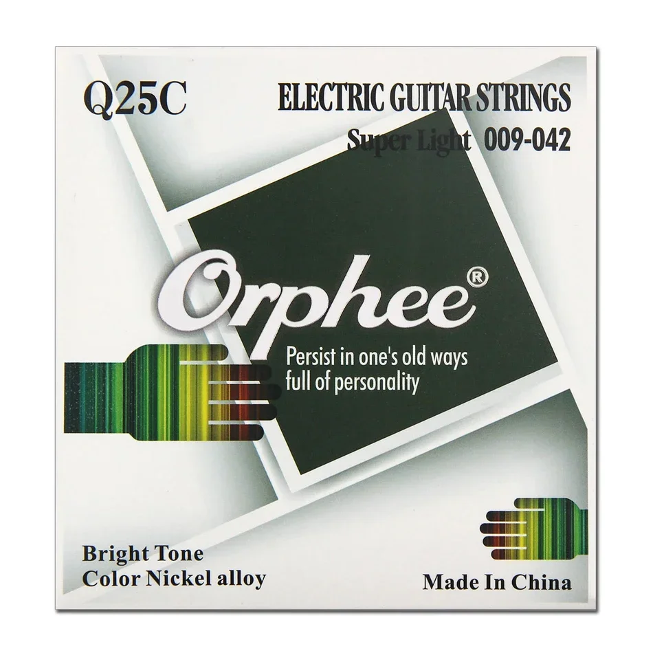 Orphee Colorful Electric Guitar Strings Set Color Nickel Alloy Super Light 009-042 Electric Guitarra Strings Set 1st-6th