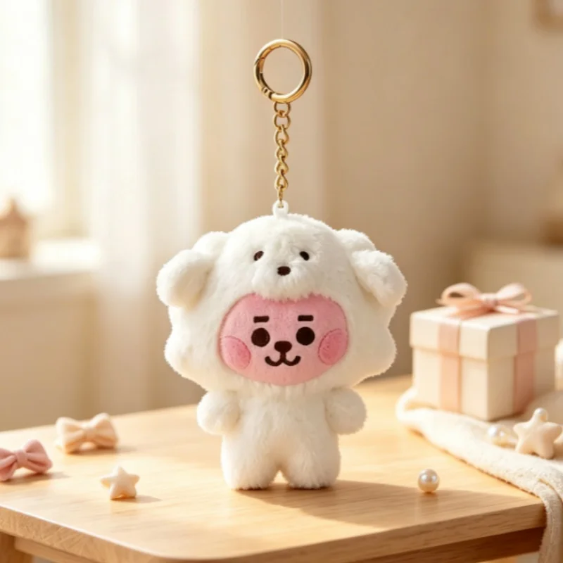 2026 New Style BT21 COOKY SHOOKY Cross Dressing Plush Keychain, Soft Stuffed Doll Backpack Ornament, Birthday Gift for Friends - view 3
