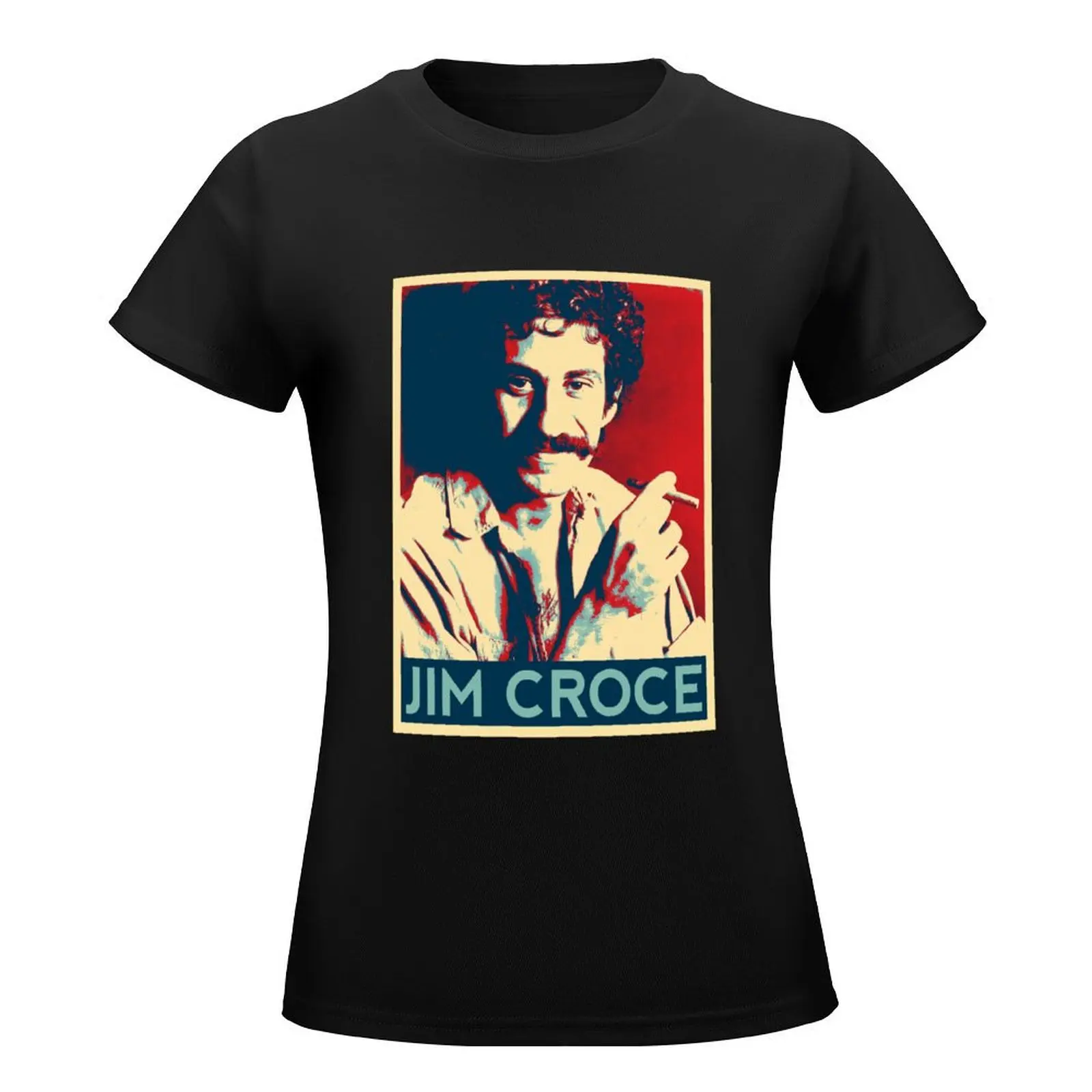 Jim Croce Pop Art Vintage Gift Fan T-Shirt Aesthetic clothing tees summer tops cropped t shirts for Women