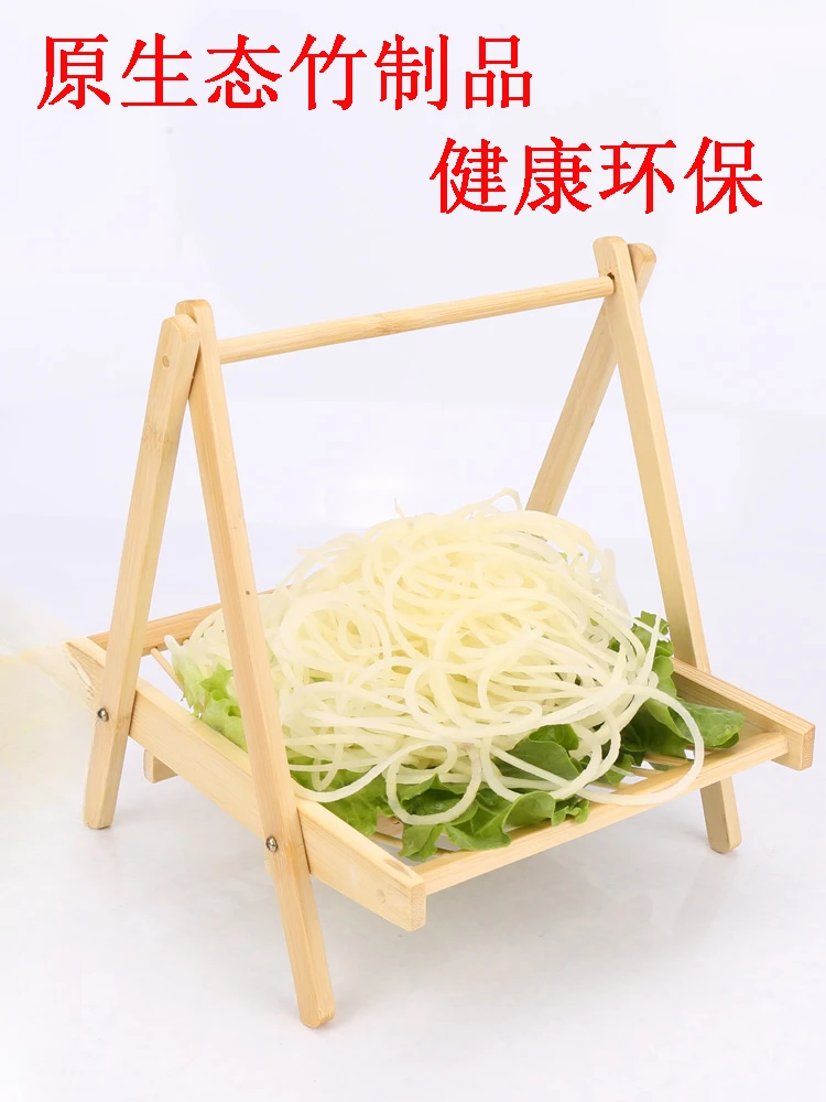 Waterfall shredded potato plate, duck intestine shelf, Internet celebrity hot pot, shredded potato plate, bamboo plate, thousand