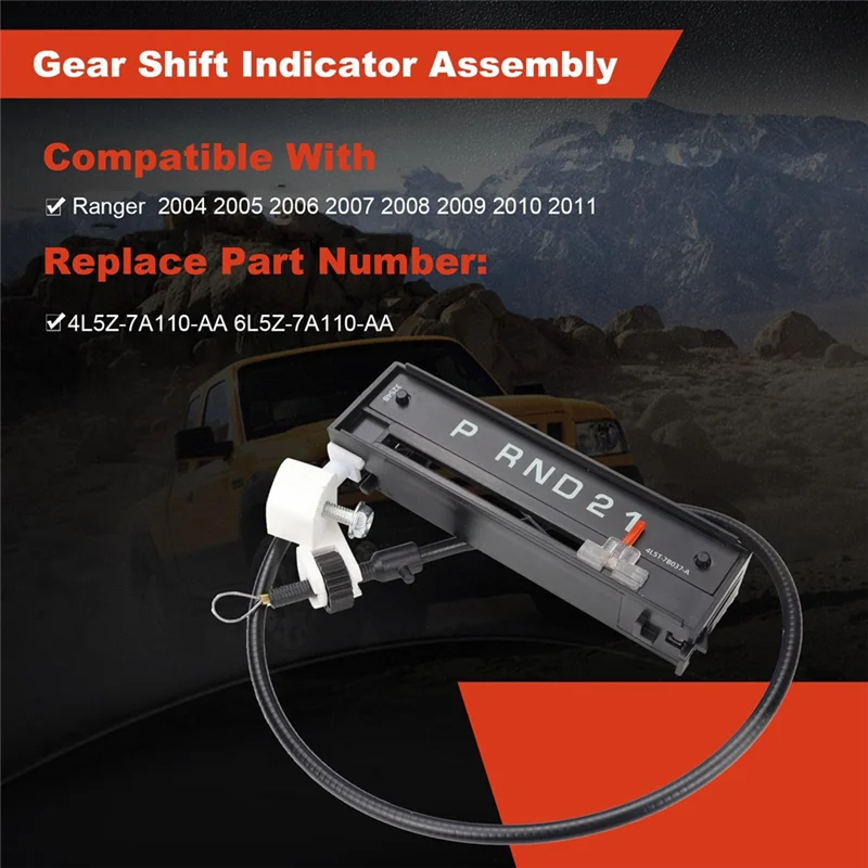 

AB96-Gear Shift Indicator Assembly For Ford Ranger 2004-2010 Gear Shift Indicator Cable