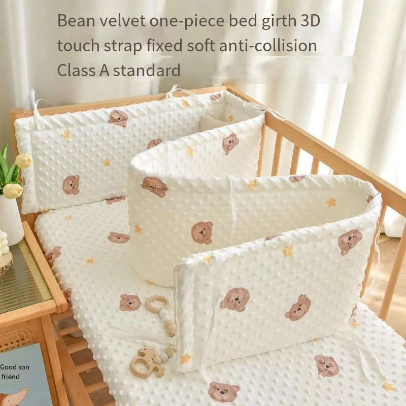 Bed Circumference Baby Splicing Bed Half Fence Bed Newborn Baby Bed Doudou Velvet Bed Circumference Anti-collision Buffer