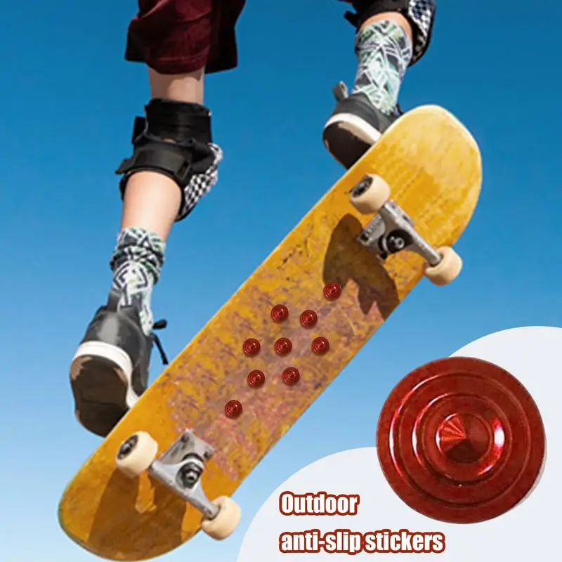 스노우 보드 그립 패드 9 조각 미끄럼 방지 패드 스터드 그리퍼 패딩 콘 겨울 야외 스키를위한 훈련 스포츠 장비