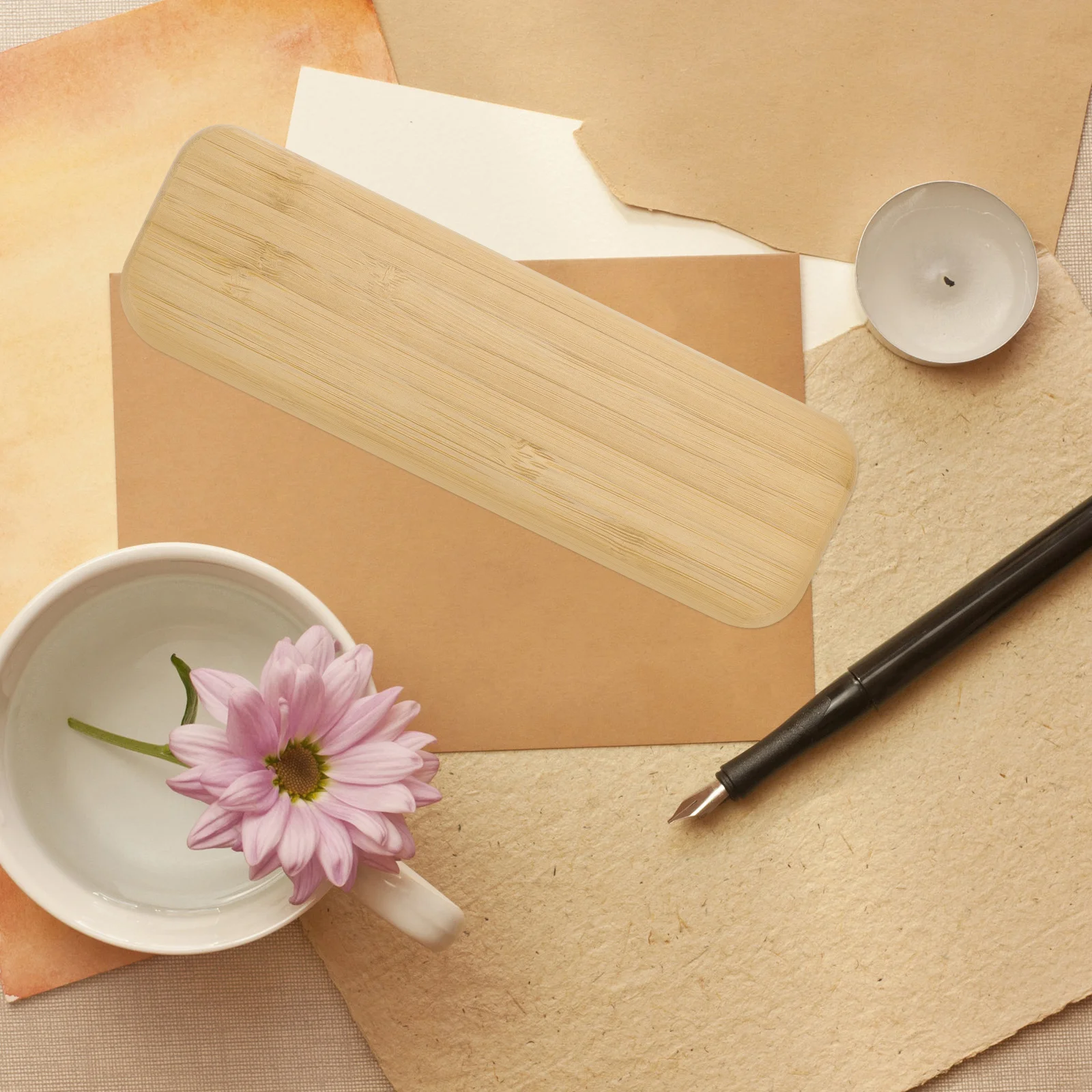 

1Pcs Natural Wooden Pen Box Single Pencil Case Compact Stationery Storage Box Travel Tool Organizer Gift for Students