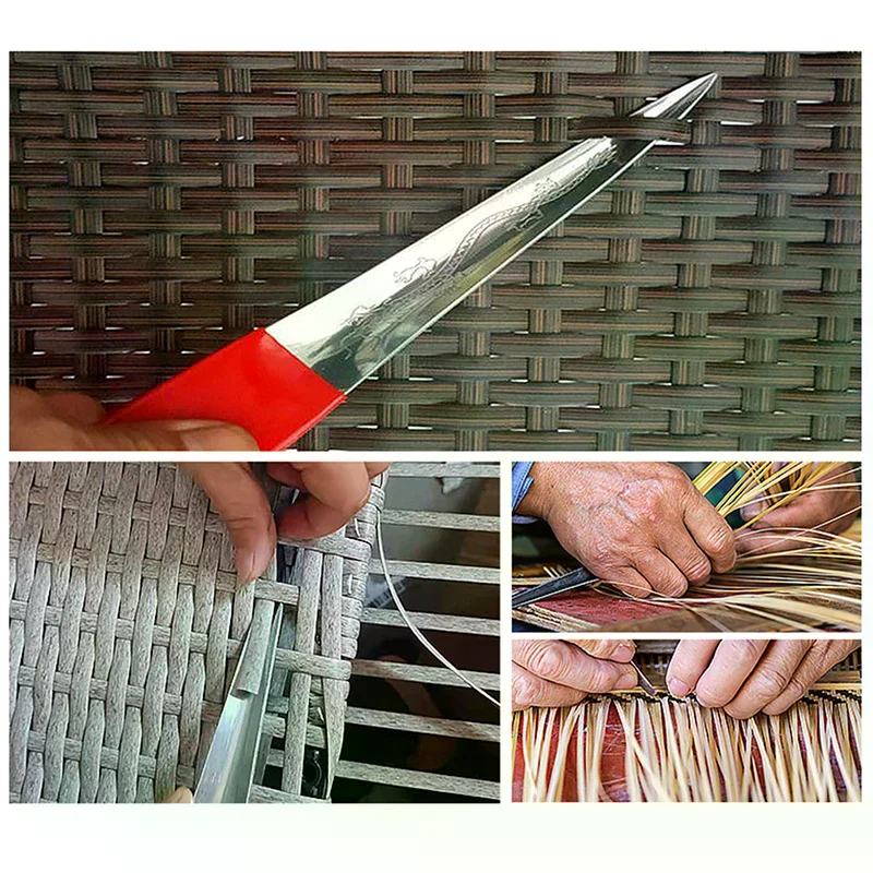 Knife DIY Pry Cutter Tool Manganese Steel Needle Rattan Furniture Weaving Repairing Tools