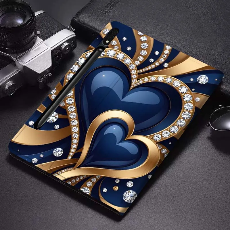 

Shining Love Heart Popular For Samsung Galaxy Tab S6 S7 S8 S9 S10 FE Plus Lite Soft Flexible Support Tablet Case Gift