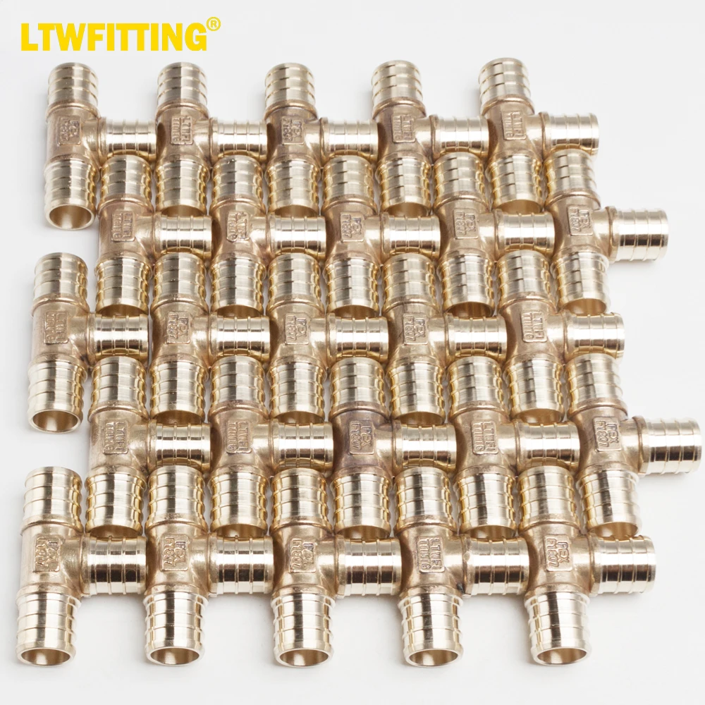 

LTWFITTING LF Brass PEX Crimp Fitting 3/4-Inch x 3/4-Inch x 3/4-Inch PEX Tee (Pack of 25)