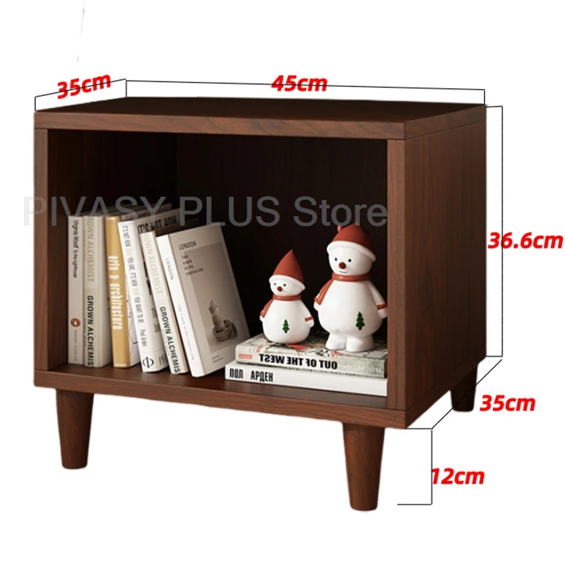 無垢材レコードプレーヤースタンド、ビニール収納キャビネット、ターンテーブル、書籍ディスプレイ、ソファサイドテーブル、ヴィンテージスタイル、オープン棚付き