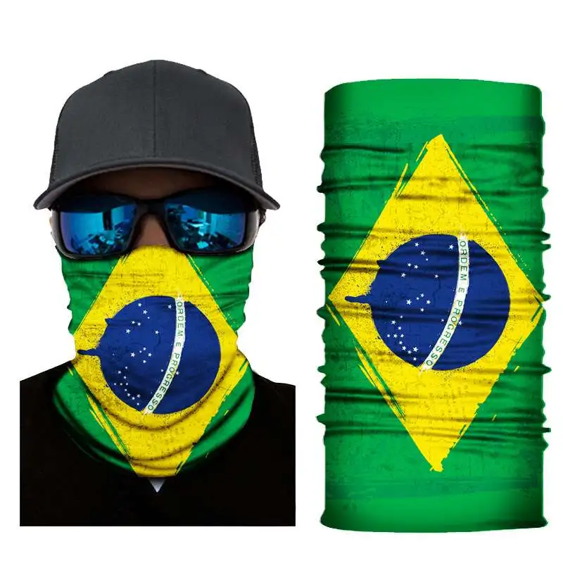 3D Printing Magic Seamless Mask , USA, Canada, Brazil,UK Flag Bandana Mountaineering Scarf