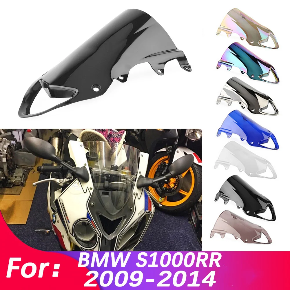 Motorcycle Windshield For BMW S1000RR S1000 S 1000 RR 2009-2014 Double Bubble WindScreen Accessories Fairing Deflector