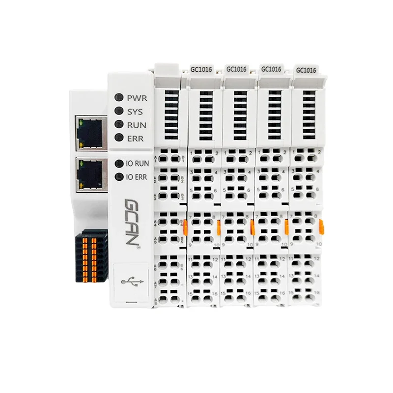 Programmierbare Logiksteuerung, Ethernet-Kanal, unterstützt ModbusRTU Master/Slave-Protokoll, Temperaturbereich -40 ℃ ~+85 ℃   GCAN-PLC-322