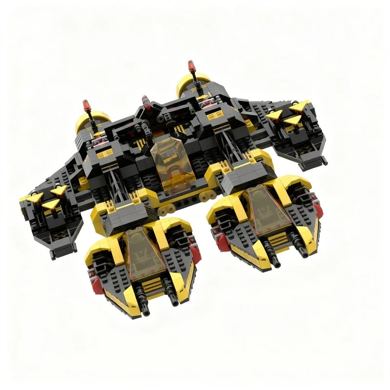 203pcs MOC Renegade Commander Cockpit Space Blacktron I Model Building Blocks Construction Christmas Gift Toy DIY Creative 3D