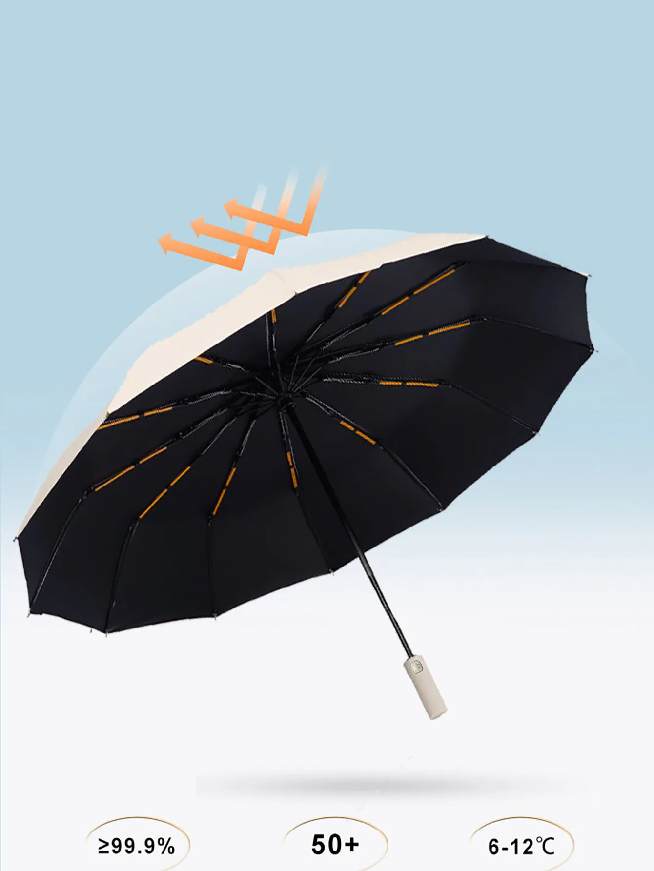 Stay Protected in Any Weather with this Fully Automatic 24-Bone Umbrella - Multiple Colors Available!