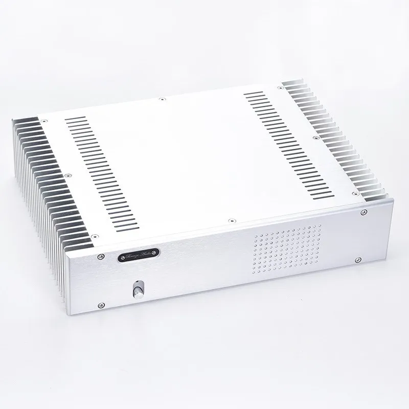 Silver BZ3608A Double Radiator Aluminum Case Power Amplifier Chassis DIY Box