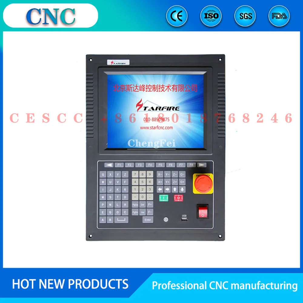 CNC Controller SF-2300S Kit Lift JYKB-100-DC24V 100mm Stroke / F1621 Flame Plasma Cutting Arc Voltage Height Controller SF-RF06A