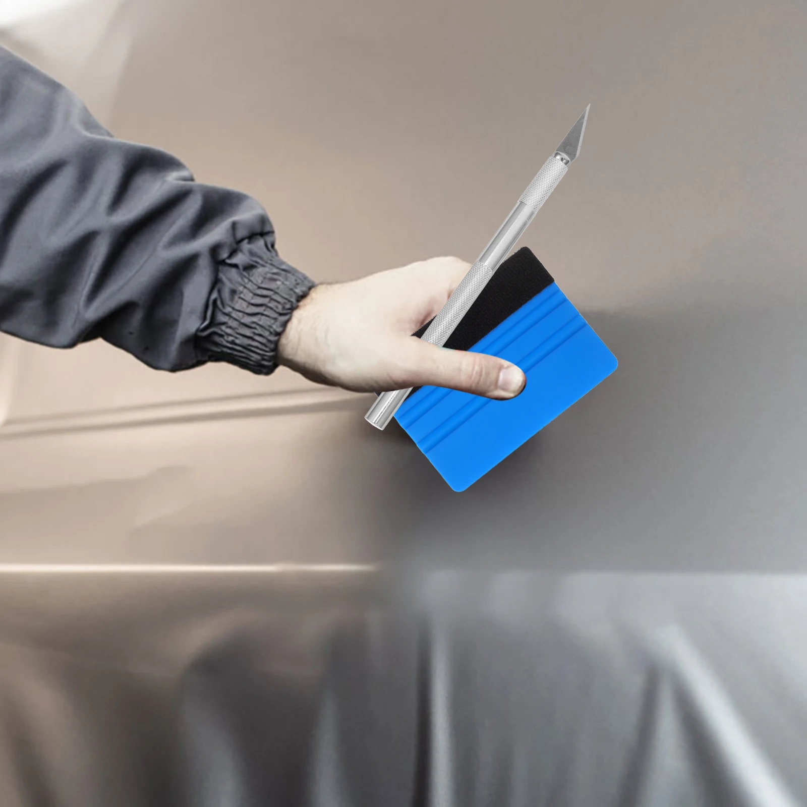 

1 set Car Film Tool Automotive Wrapping Tools Set Vinyl Steel Blade Handle Aluminum Alloy Durable Wall Window Tint Installation