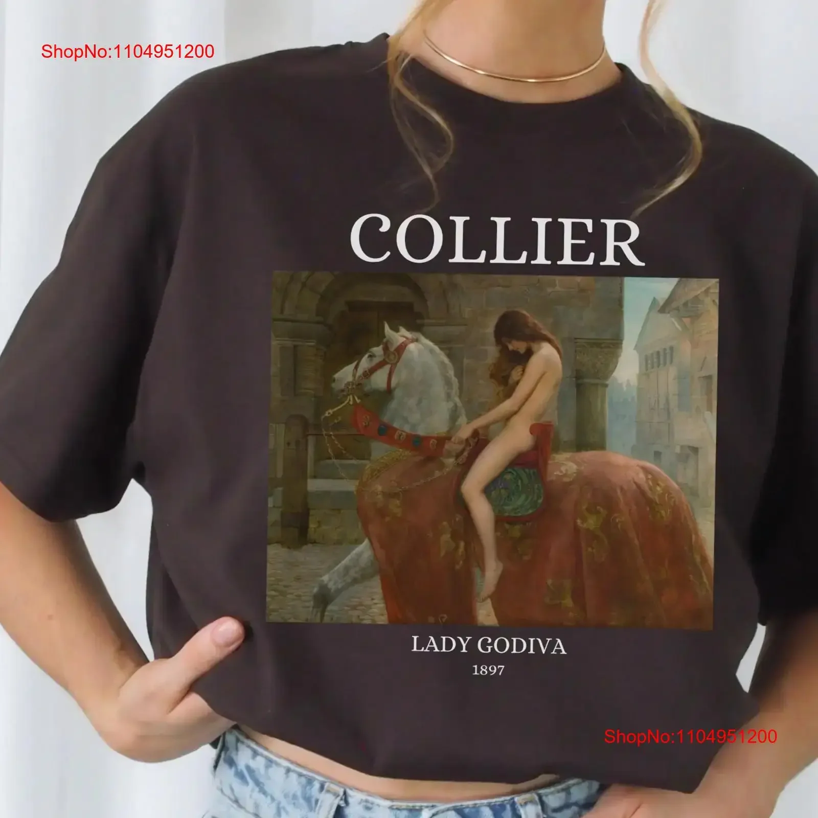 جون كولير سيدة Godiva ضوء الظلام الأكاديمية تاريخ الفن تي شيرت Artsy الجمالية الرسام الشهير لوحات متحف معرض عادية