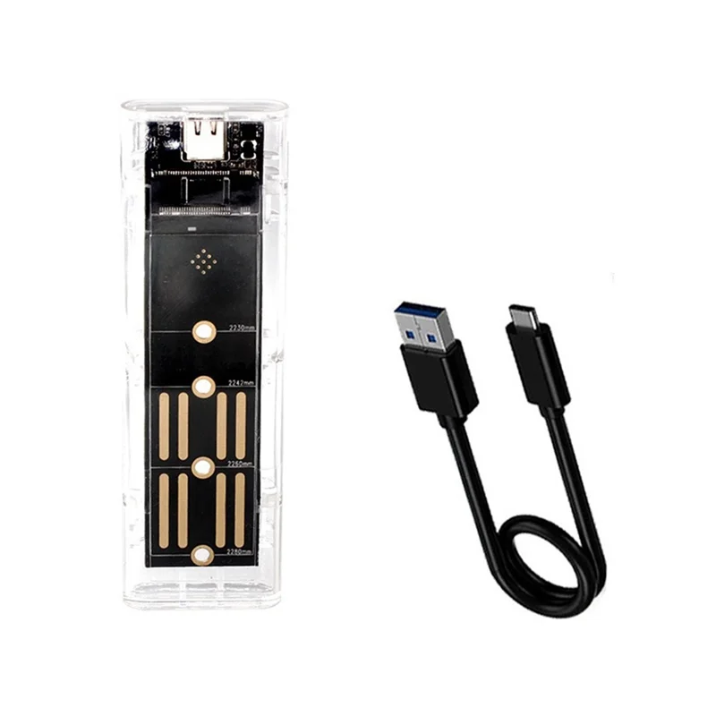 

Upgraded RGB M2 Nvme SSD Case M.2 NGFF Nvme SSD Enclosure 10Gbps M.2 To Type-C Hard Drive Enclosure For B Key M Key M&B Key SSD