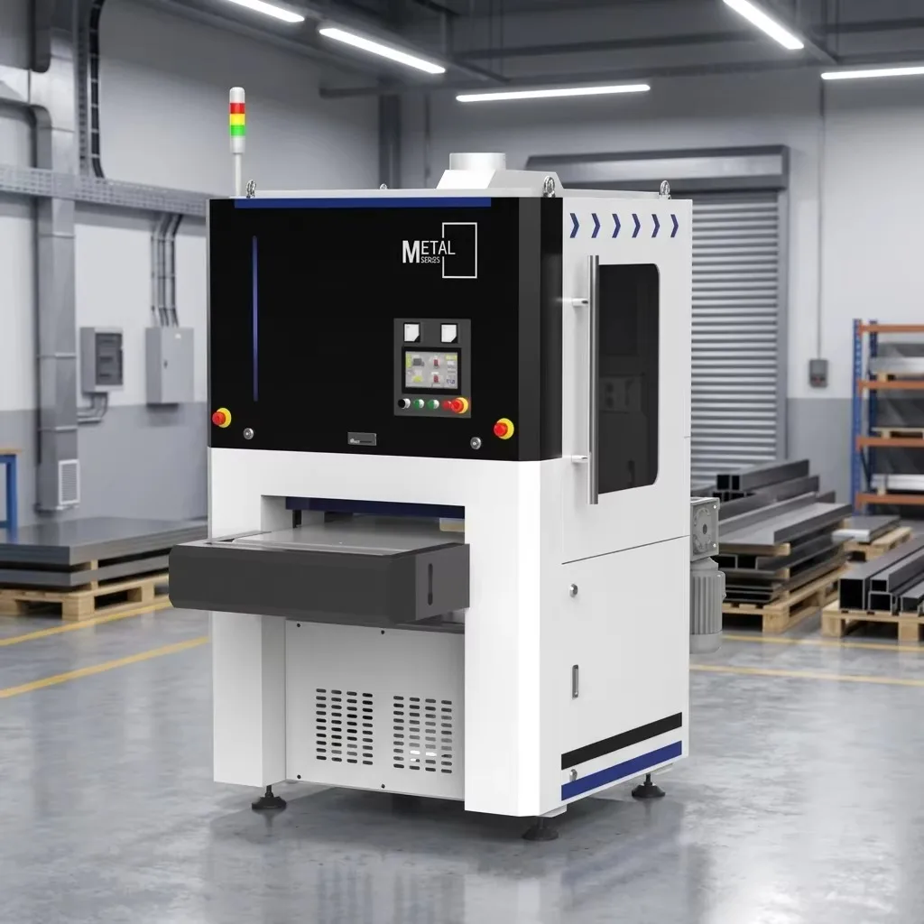 SR-TECH CE Certified Automatic Deburring Roller Brush Polishing Machine for Metal Sheet Surface Grinding 20KW Multi-Voltage